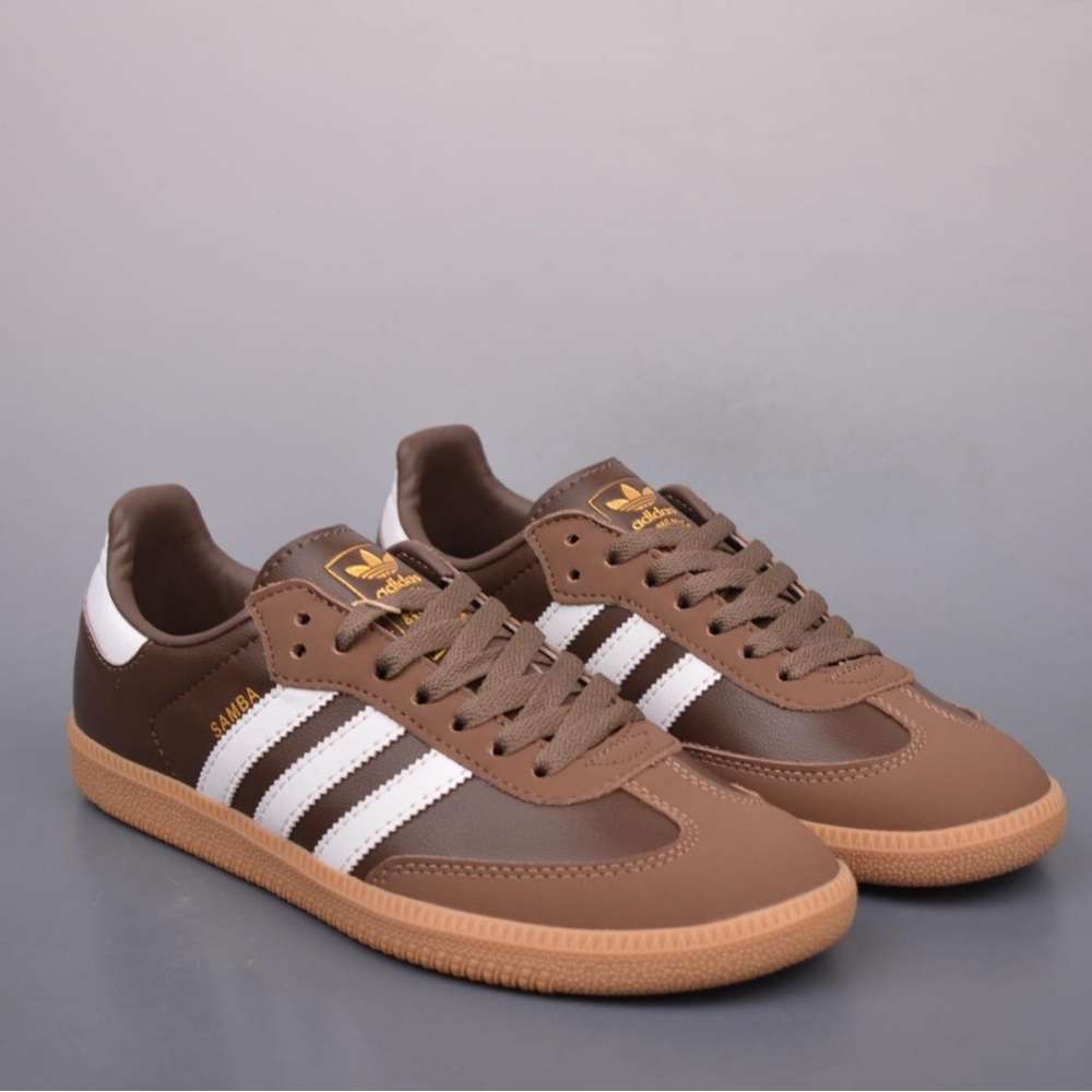 Adidas Samba Brown and White Sneakers